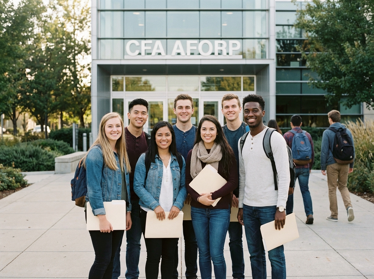 Groupe de jeunes souriants après formation en extérieur